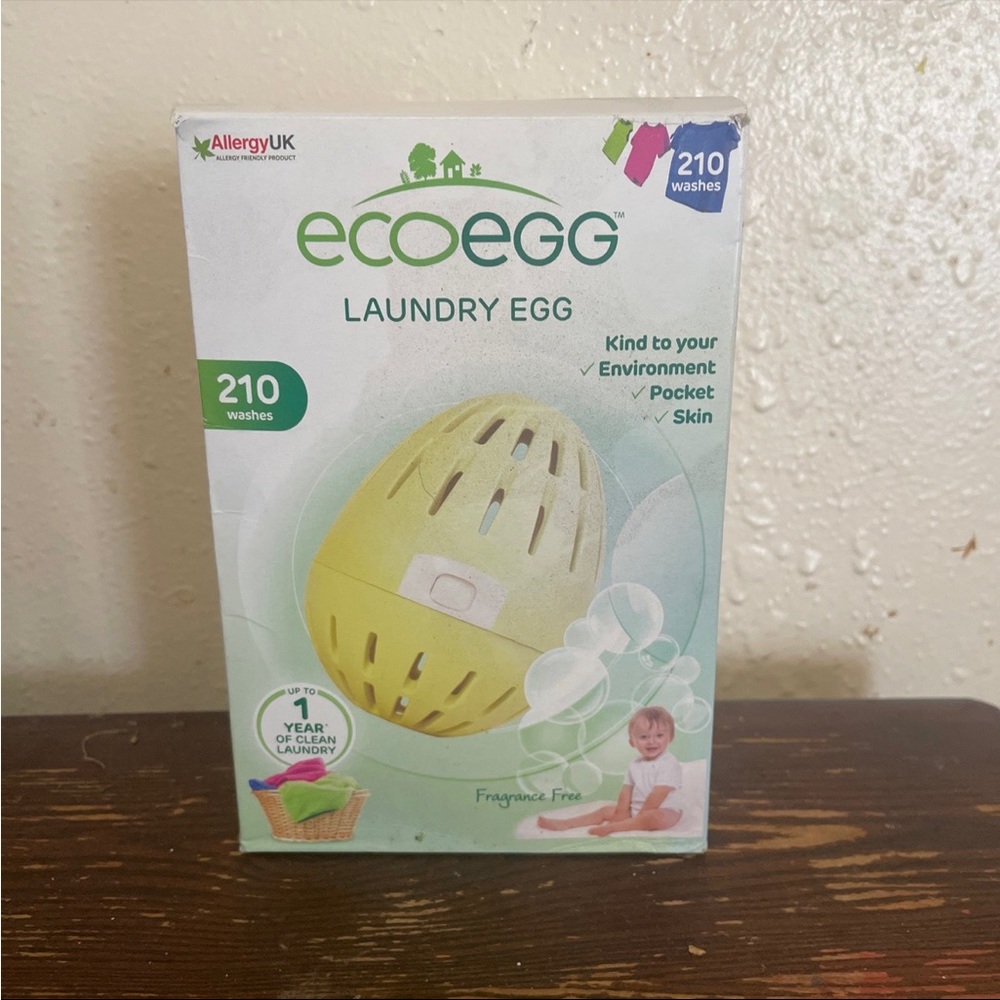 NEW EcoEgg Laundry Egg Fragrance Free 210 Wash Egg included